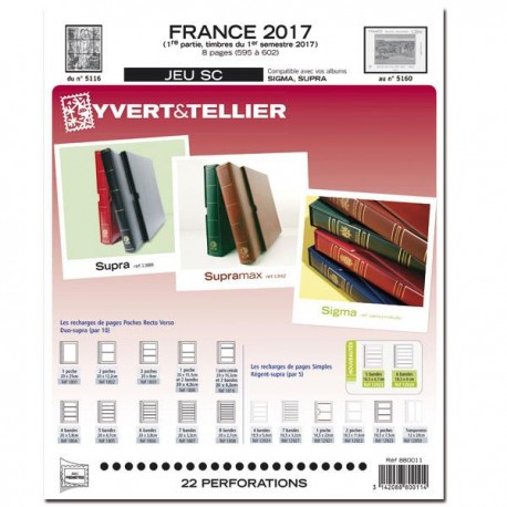 Jeu France 2017 - 1er semestre SC - YVERT ET TELLIER