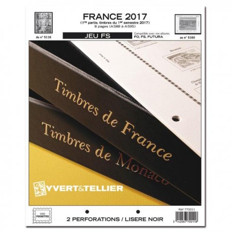 Jeu France FS 2017 1er semestre YVERT ET TELLIER