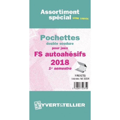 Assortiment de pochettes Auto Adhésifs 2018 FS 1er semestre (double soudure)