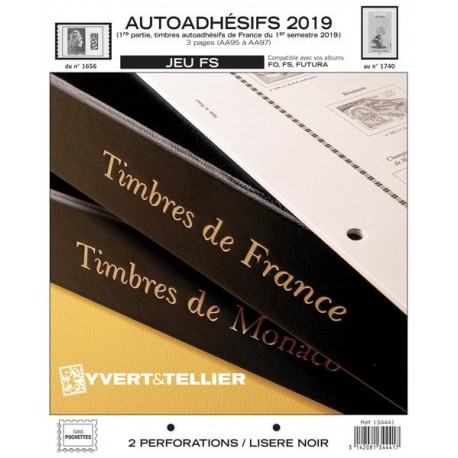 Jeu France FS 2019 1er semestre - Auto adhésifs YVERT ET TELLIER