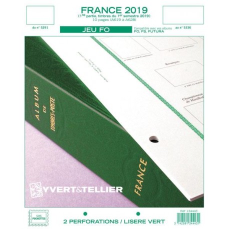 Jeu France FO 2019 - 1er semestre YVERT ET TELLIER