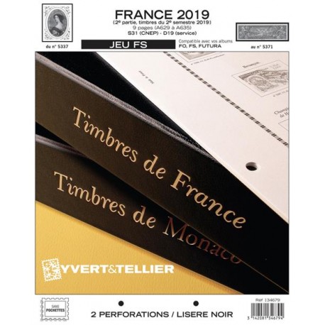Jeu France FS 2019 2ème semestre YVERT ET TELLIER