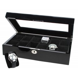 Coffret-vitrine en bois pour 12 montres