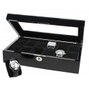 Coffret-vitrine en bois pour 12 montres