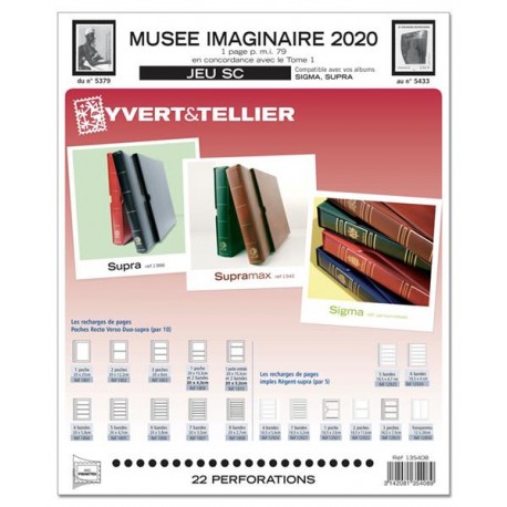 Jeu SC Musée Imaginaire 2020 YVERT ET TELLIER