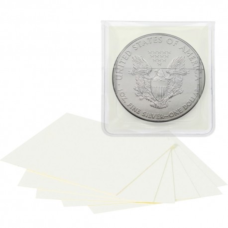 Pochettes numismatiques en PVC transparent, avec étiquettes descriptives