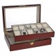 Coffret-vitrine en bois laqué pour montres