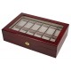 Coffret-vitrine en bois laqué pour montres