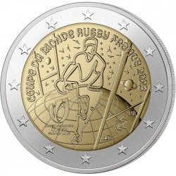 Commémorative 2 euros France 2023 UNC - Coupe du monde de Rugby
