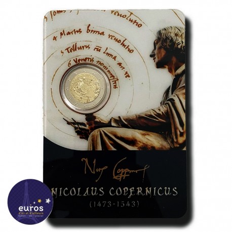Coincard 2 euros commémorative MALTE 2023 - Anniversaire de Nicolas Copernicus - BU