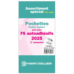 Assortiment de pochettes Auto Adhésifs 2025 FS 1er semestre (double soudure)