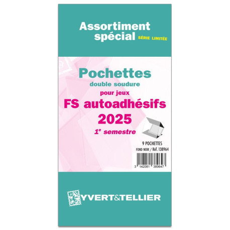 Assortiment de pochettes Auto Adhésifs 2025 FS 1er semestre (double soudure)