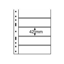 Feuilles OPTIMA transparentes 5 bandes horizontales
