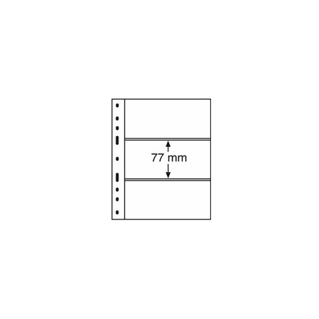 Feuilles OPTIMA 3S noires 3 poches