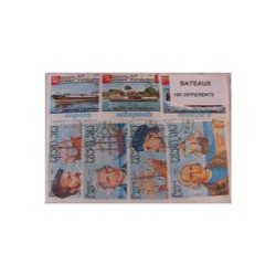 100  timbres de bateaux