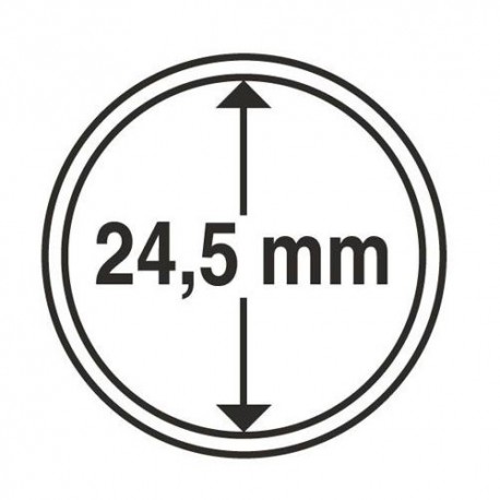 Capsules 24.5 mm pour monnaies