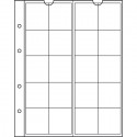 Feuilles NUMIS 34, 20 cases jusqu'à 34 mm