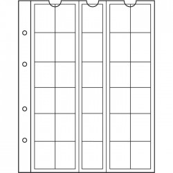 Feuilles NUMIS 25, 30 cases jusqu'à 25 mm