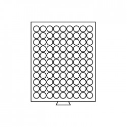 Médailler 99 cases circulaires de 18,5 mm