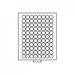 Médailler 88 cases circulaires de 21,5 mm