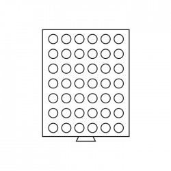 Médailler 42 cases circulaires de 27,5 mm