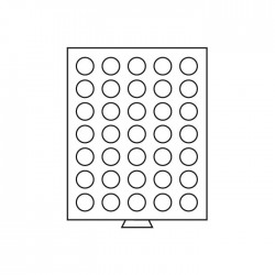 Médailler 35 cases circulaires de 30 mm