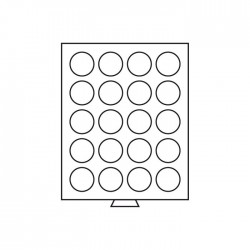 Médailler 30 cases circulaires de 37 mm