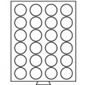 Médailler 24 cases circulaires de 41 mm bordeaux