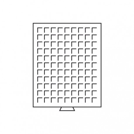 Médailler 99 cases carrées de 19  x 19 mm bordeaux