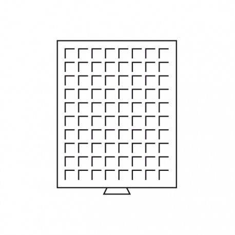 Médailler 80 cases carrées de 24 x 24 mm bordeaux