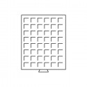 Médailler 48 cases carrées de 28 x 28 mm - Spécial 2 € bordeaux
