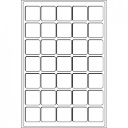 Plateaux Format L pour 35 cases circulaires de 37 mm 