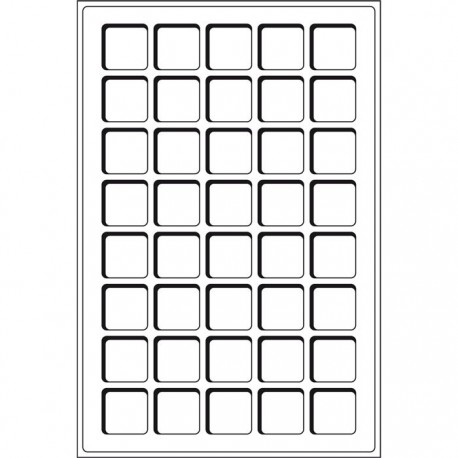 Plateaux Format L pour 40 cases de 33 mm bleu