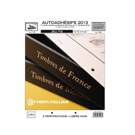 Jeu France FS 2013 1er semestre -Auto adhésifs YVERT ET TELLIER 
