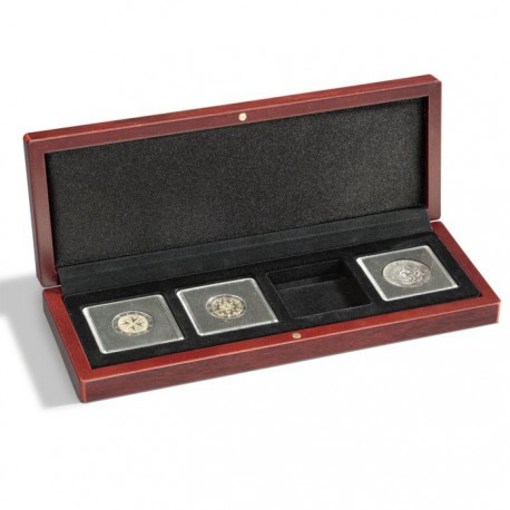 Ecrin numismatique 4 cases carrées pour Quadrum ou étuis cartonnés