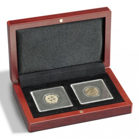 Ecrin numismatique 2 cases carrées pour Quadrum ou étuis cartonnés