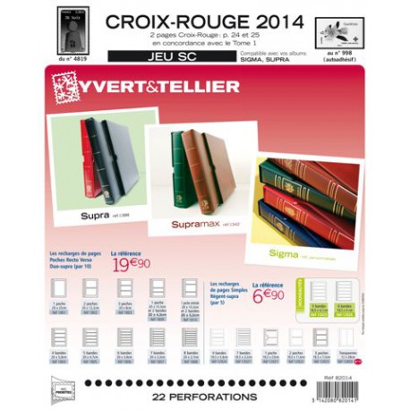 Jeu SC CROIX ROUGE 2014 YVERT ET TELLIER