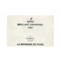 SERIE en Francs BU -  France 1987