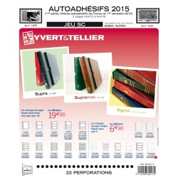 Jeu SC France 2015 Auto adhésifs 1er semestre -YVERT ET TELLIER 