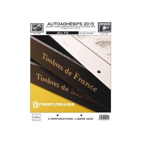 Jeu France FS 2015 2ème semestre Auto adhésifs YVERT ET TELLIER 