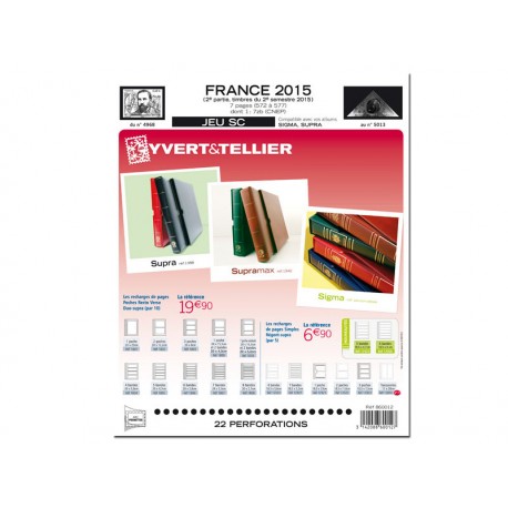  Jeu  SC France 2015 2ème semestre YVERT ET TELLIER 