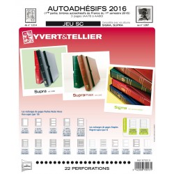 Jeu SC France 2015 Auto adhésifs 1er semestre -YVERT ET TELLIER 