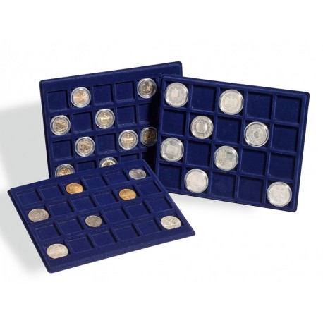 Petit plateau - 24 cases carrées - pour des pièces allant jusqu'à 33 mm Ø