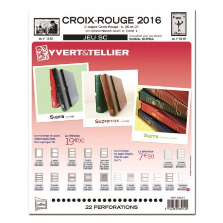 Jeu SC CROIX ROUGE 2015-2016 YVERT ET TELLIER