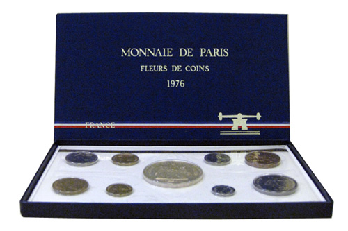 Série de monnaies en francs de qualité FDC de 1976